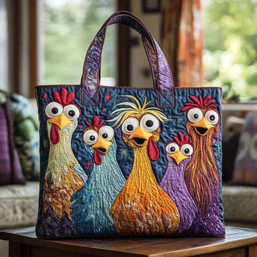 Mathilde – Five Hens Quilted Tote Bag