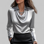 Patricia | Draped Neck Blouse