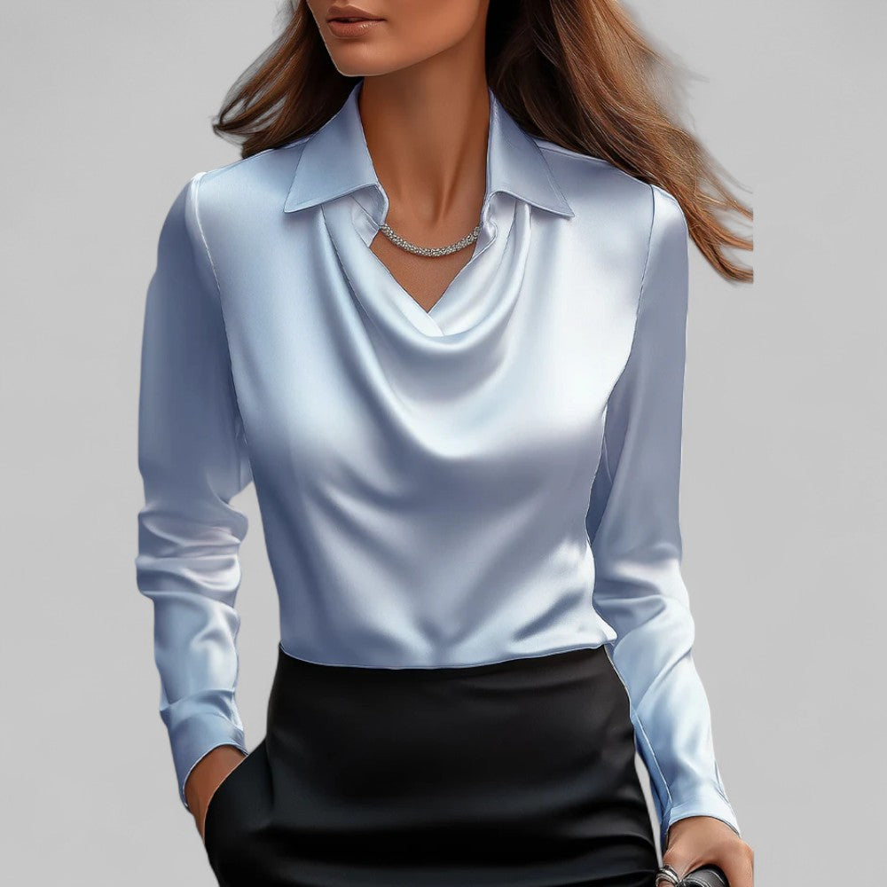 Patricia | Draped Neck Blouse