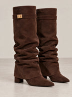 Sienna – Slouchy Faux Suede Knee-High Boots