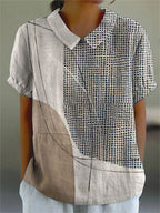 Lana | Abstract Pattern Shirt with Dots and Lines