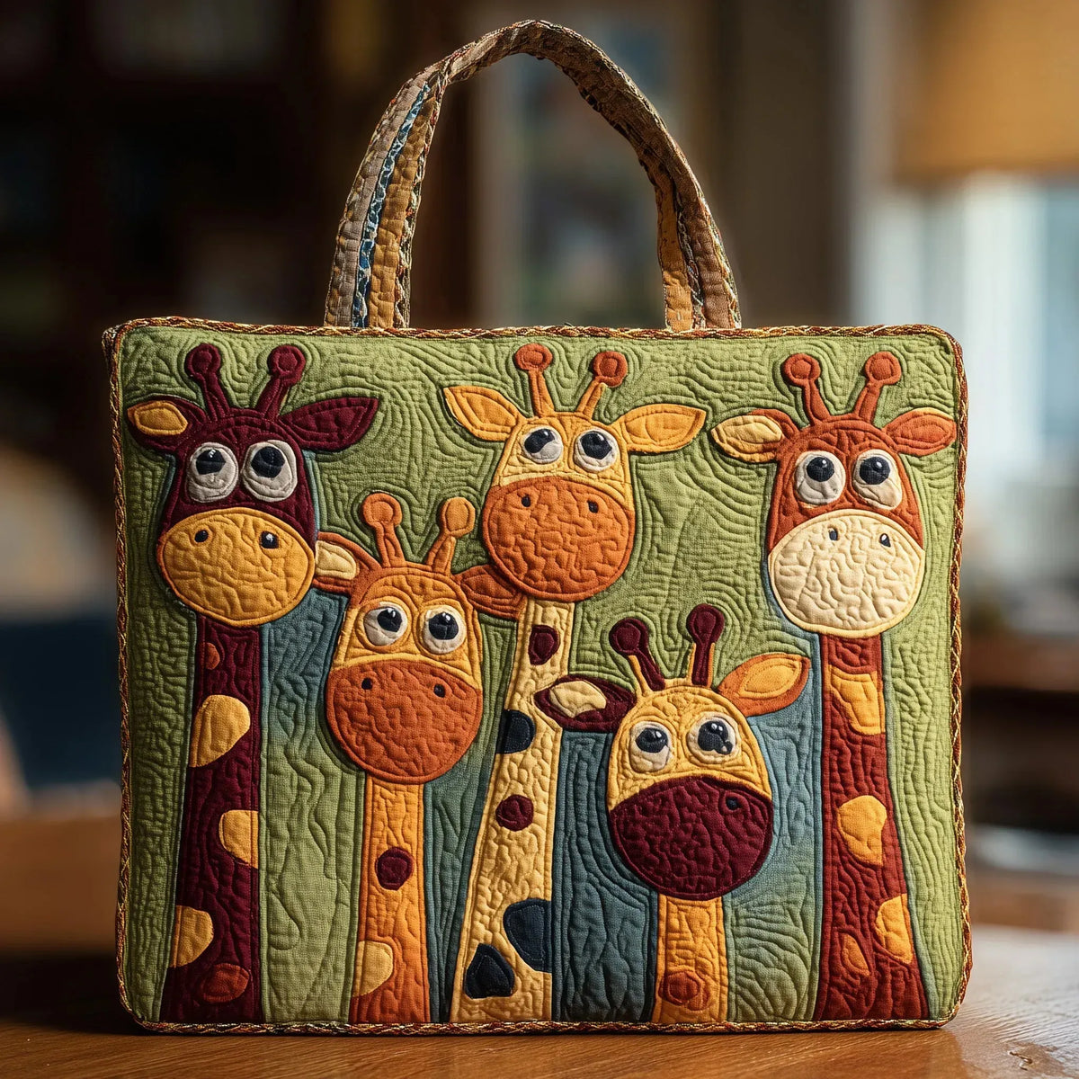 Jolie – Giraffe Quilted Tote Bag