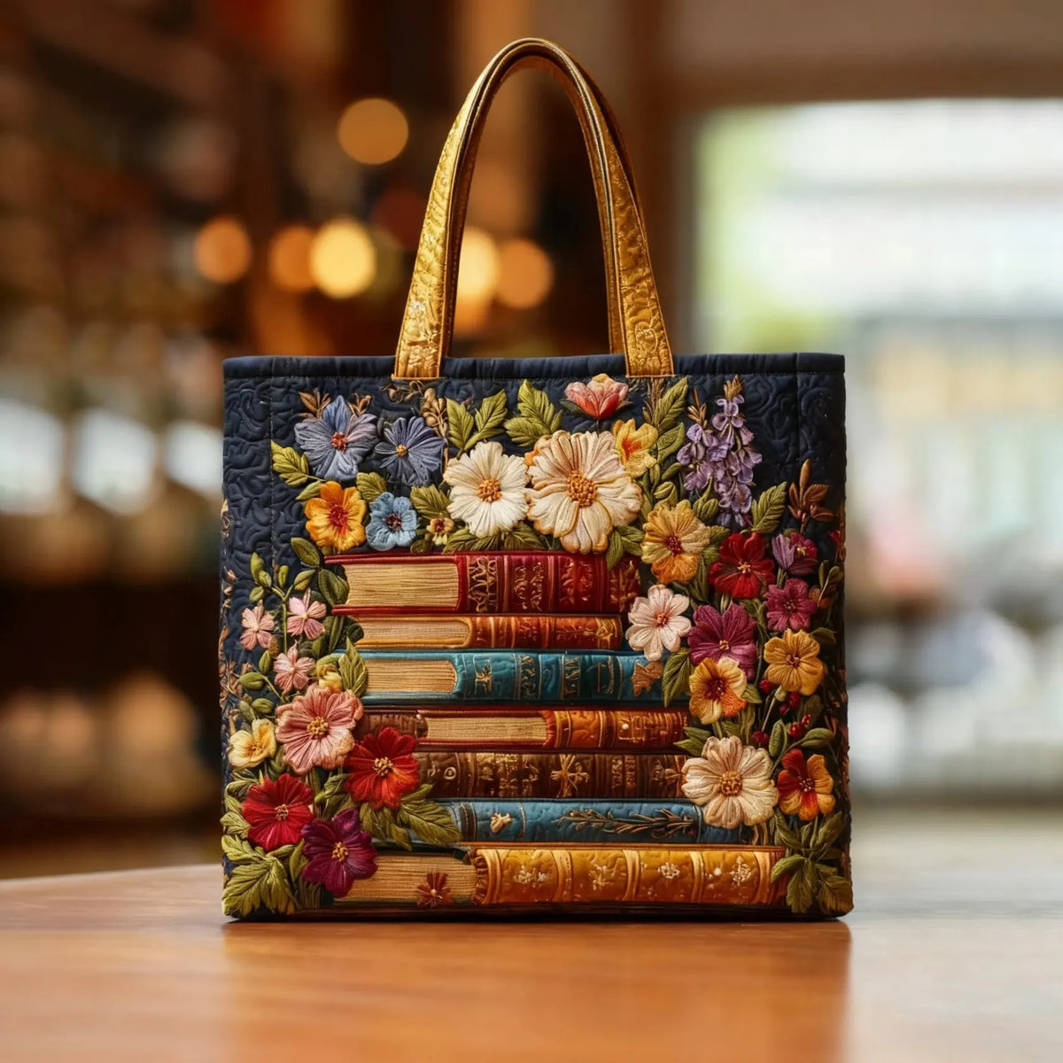 Noor – Floral Print Quilted Tote Bag