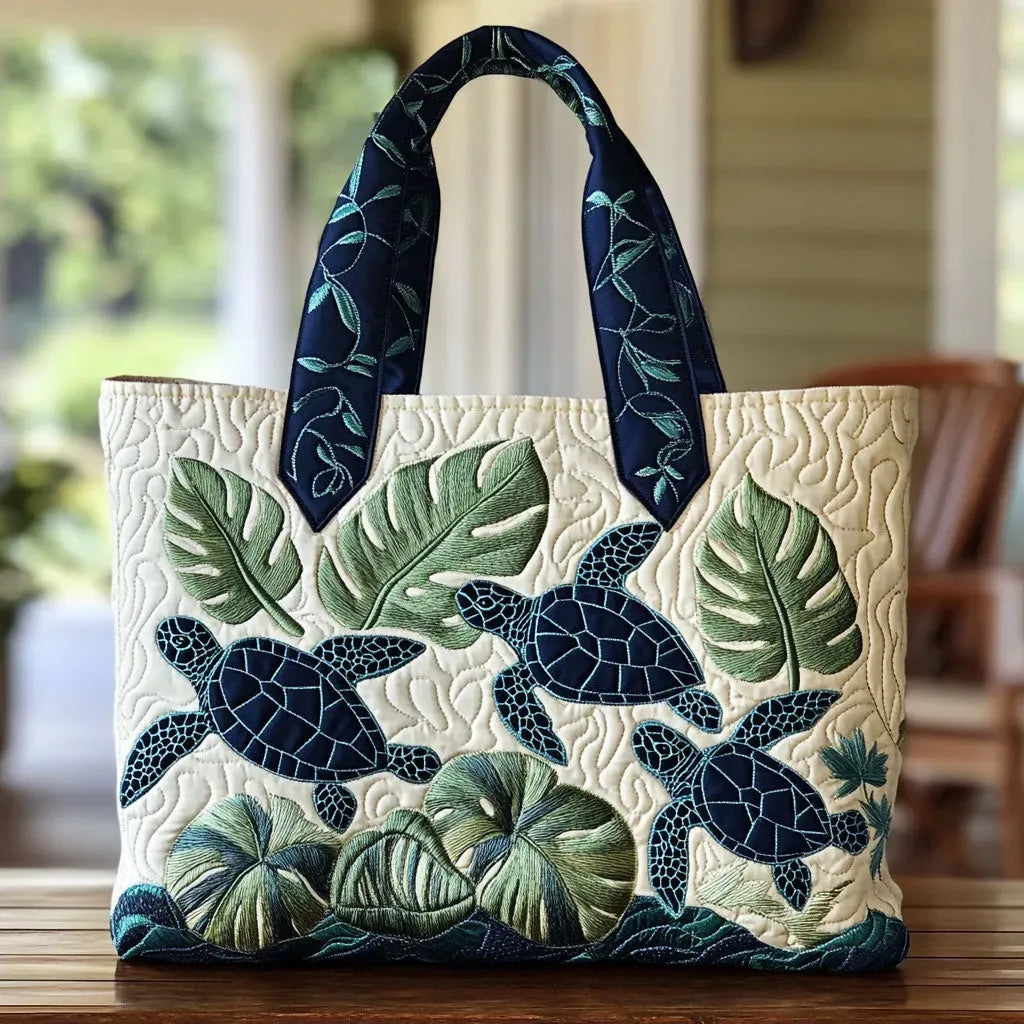 Orla – Sea Turtle Quilted Tote Bag