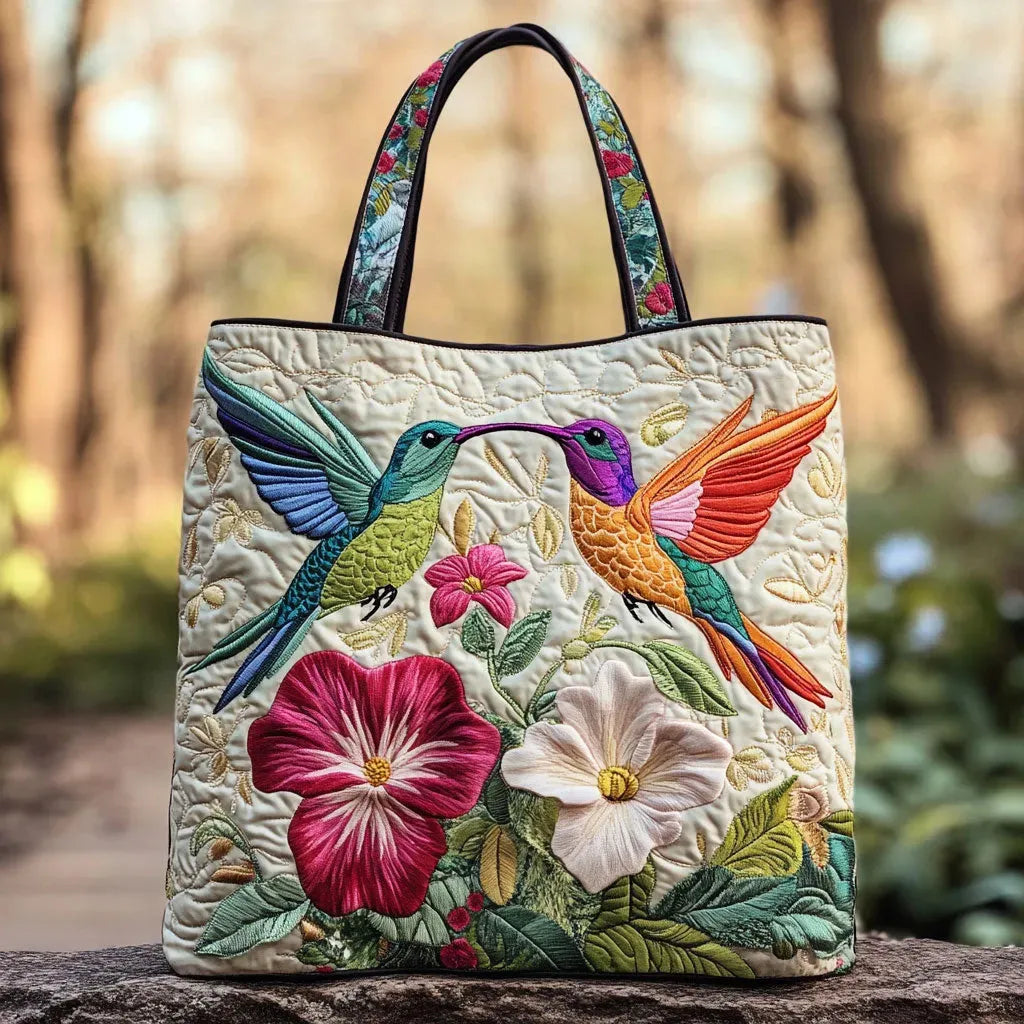 Zoe – Hummingbird Quilted Backpack
