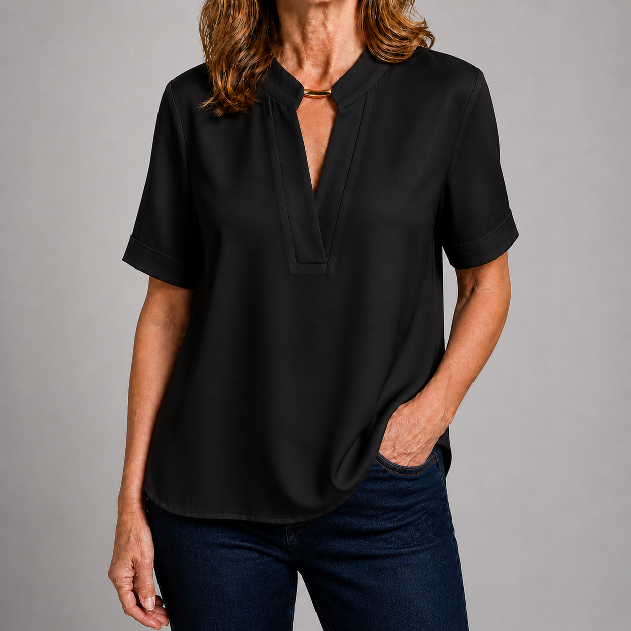 MARGAUX | CHIC V-NECK BLOUSE