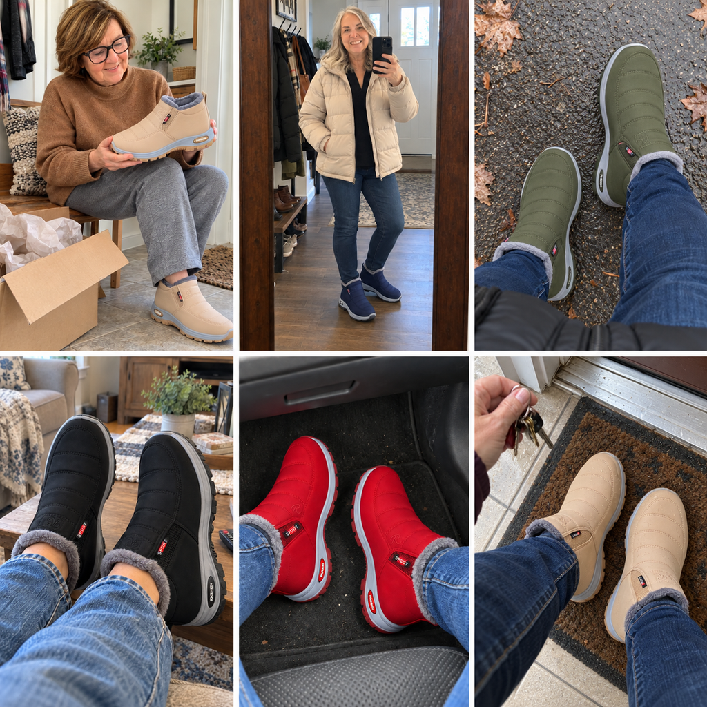Astrid – Quilted Waterproof Slip-On Ankle Boots