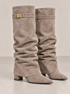 Sienna – Slouchy Faux Suede Knee-High Boots