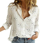SANDRA™ – Classic Printed Blouse