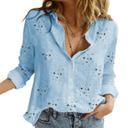 SANDRA™ – Classic Printed Blouse