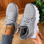 Brydee – Fleece-Lined Lace-Up Sneakers