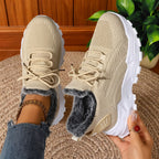 Brydee – Fleece-Lined Lace-Up Sneakers