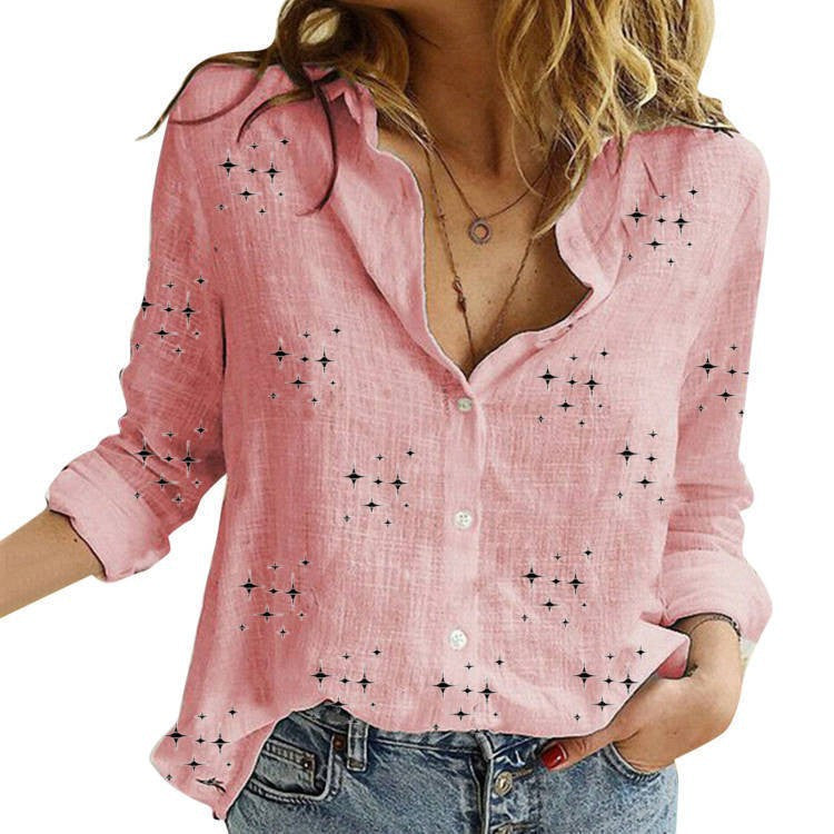 SANDRA™ – Classic Printed Blouse
