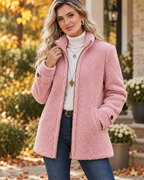 Romy – Teddy Fleece Zip-Up Jacket