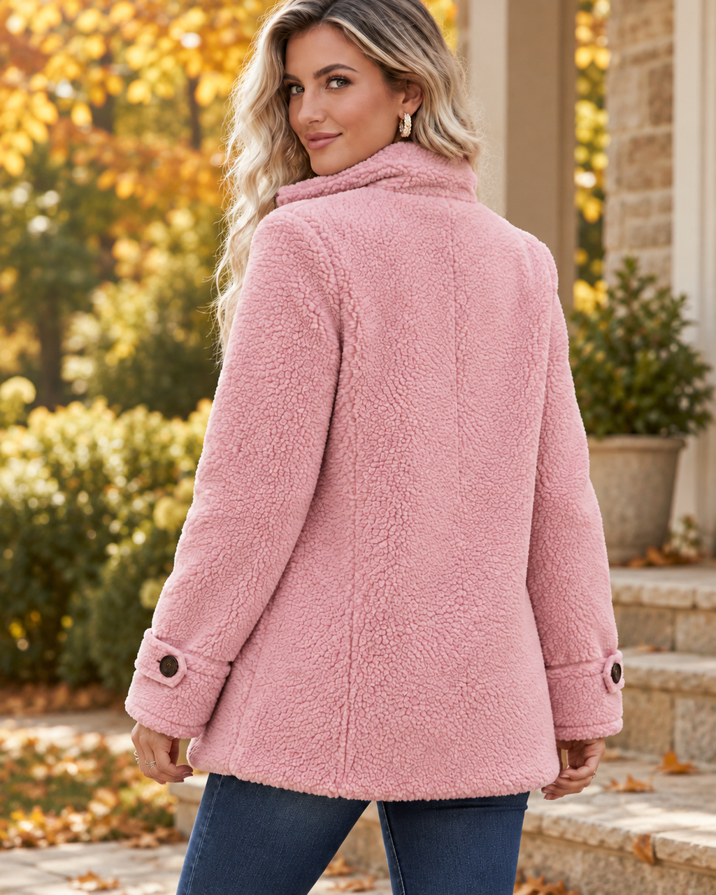 Romy – Teddy Fleece Zip-Up Jacket