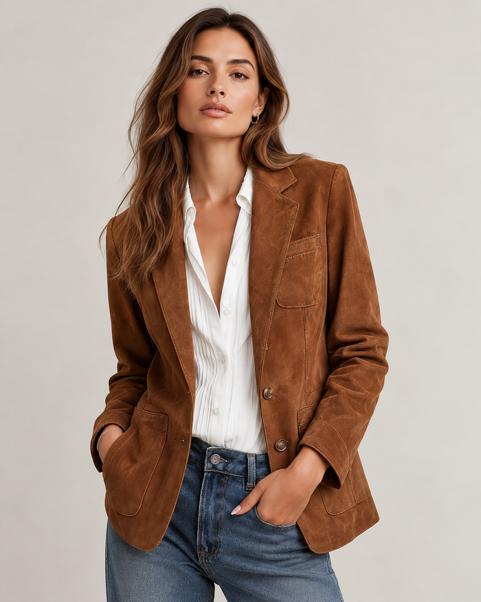 Vera – Faux Suede Blazer