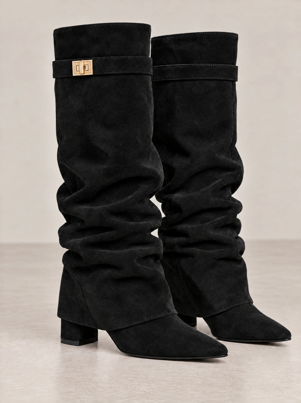 Sienna – Slouchy Faux Suede Knee-High Boots