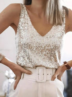 KAITLYN™ - Sleeveless Glitter Top for Party & Summer Date Night Wear