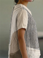 Lana | Abstract Pattern Shirt with Dots and Lines