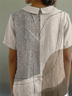 Lana | Abstract Pattern Shirt with Dots and Lines