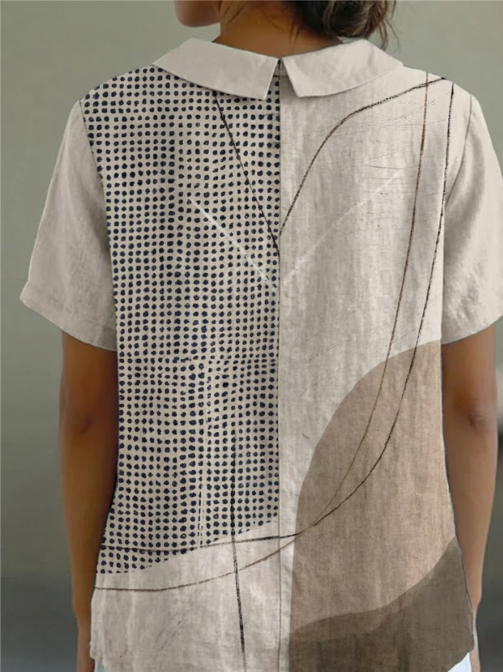 Lana | Abstract Pattern Shirt with Dots and Lines