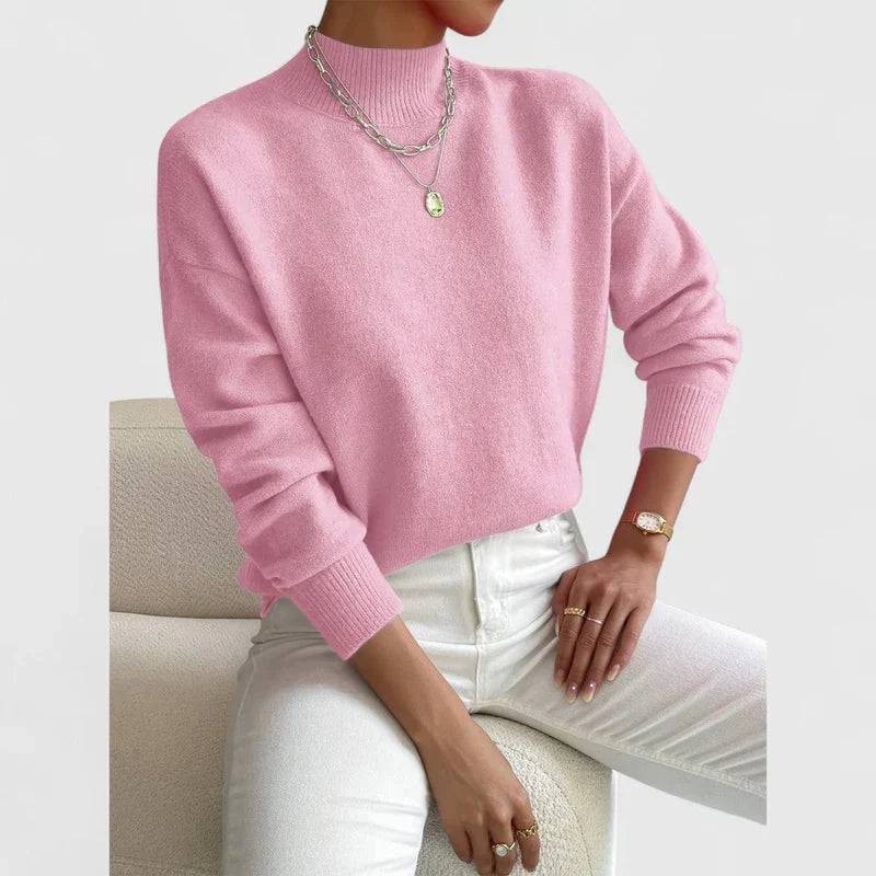 Isla – High-Neck Knit Sweater