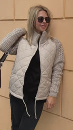 Lena quilted jacket in cream – video
