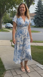 Colette – Printed V-Neck Maxi Dress